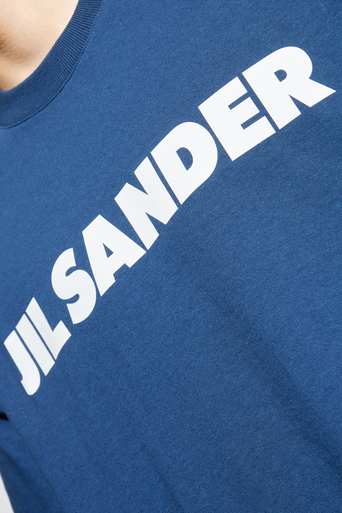 Blue T-shirt with logo JIL SANDER - Vitkac GB